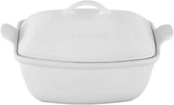 Le Creuset 4 1/2 Qt. Heritage Deep Covered Rectangular Baker - White