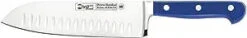 Chroma IVO EuroPRO - 7" Santoku Granton Edge Knife Blue Handle