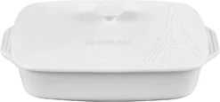 Le Creuset 3 1/2 Qt. Covered Rectangular Casserole Eiffel Tower - White