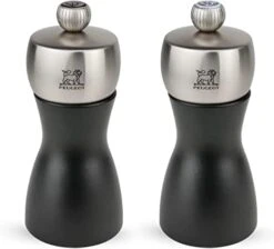 Peugeot Fidji Set Pepper And Salt Mill Set Black Wood/Stainless 12cm/5"