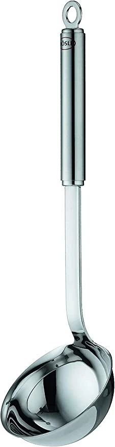 Rosle Stainless Steel Round Handle Ladle With Pouring Rim - 3.5"