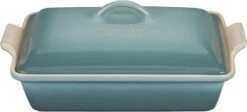 Le Creuset 4 Qt. (12" X 9") Heritage Covered Rectangular Casserole - Sea Salt