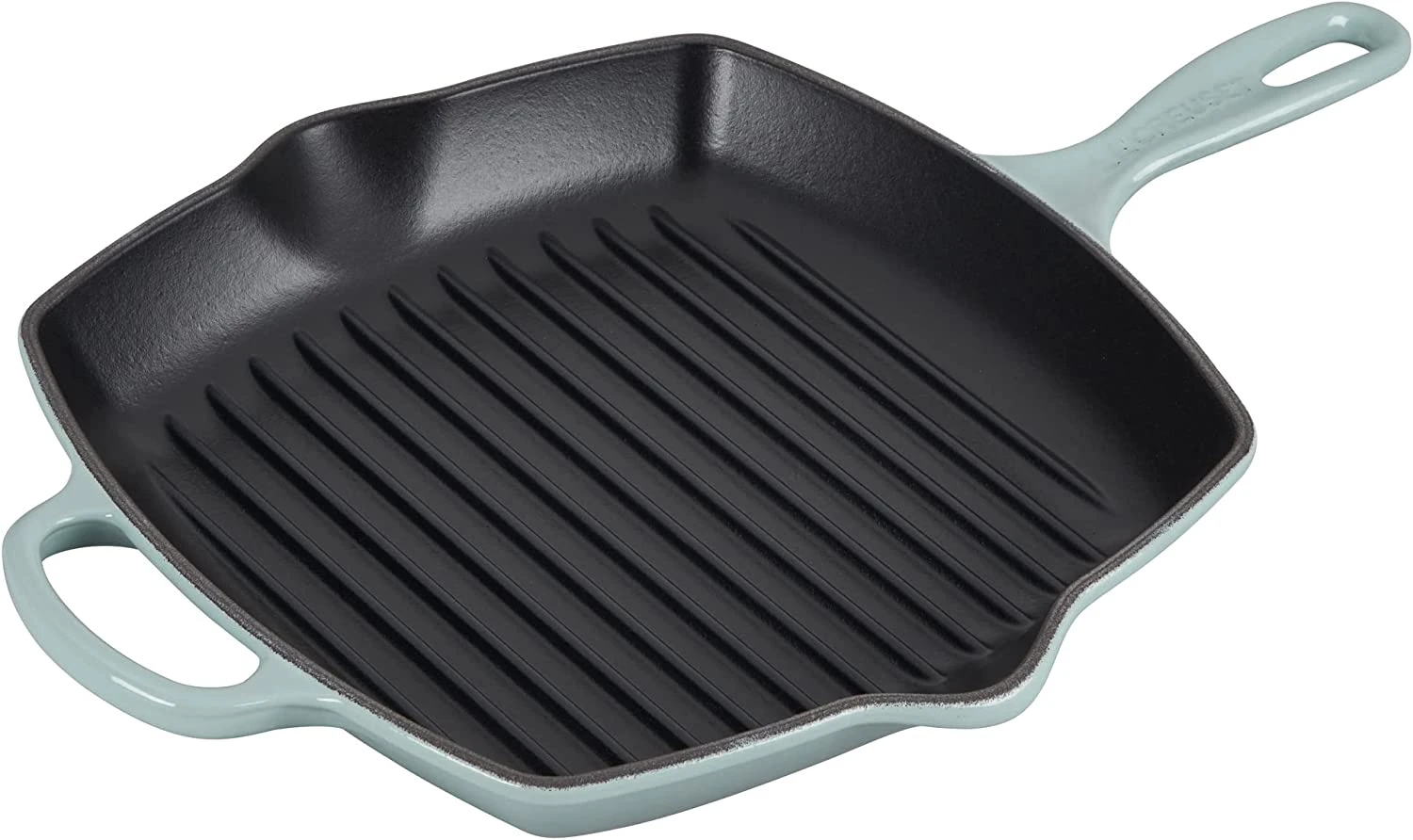 Le Creuset 10 1/4" Signature Square Skillet Grill - Sea Salt 1 Le Creuset 10 1/4" Signature Square Skillet Grill - Sea Salt