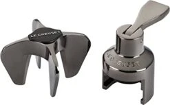 Le Creuset Sparkling Wine Set (Champagne Crown Sealer & Champagne Star) - Black Nickel