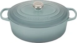 Le Creuset 6 3/4 Qt. Signature Oval Dutch Oven W/Stainless Steel Knob - Sea Salt- Personalized Engraving Available