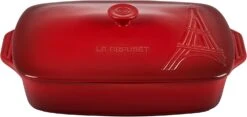 Le Creuset 3 1/2 Qt. Covered Rectangular Casserole Eiffel Tower - Cerise