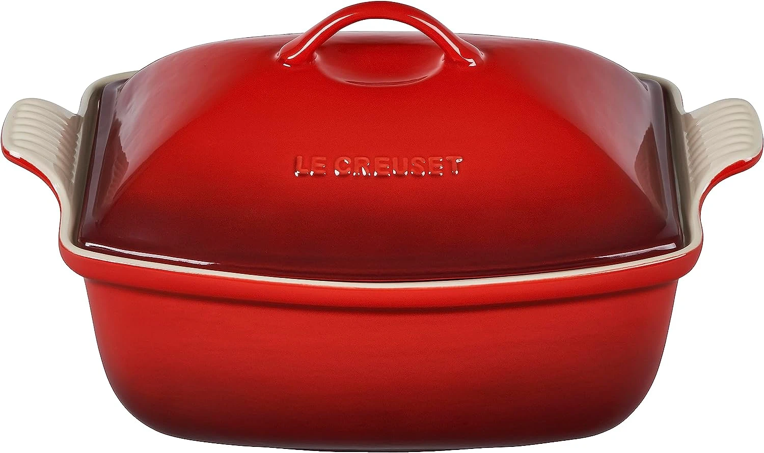 Le Creuset 4 1/2 Qt. Heritage Deep Covered Rectangular Baker - Cerise 1 Le Creuset 4 1/2 Qt. Heritage Deep Covered Rectangular Baker - Cerise