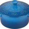 Le Creuset 14 Oz. Stoneware Mini Round Cocotte W/Olive Branch Embossed Lid - Marseille