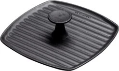 Le Creuset 9" Enameled Cast Iron Panini Press - Satin Black