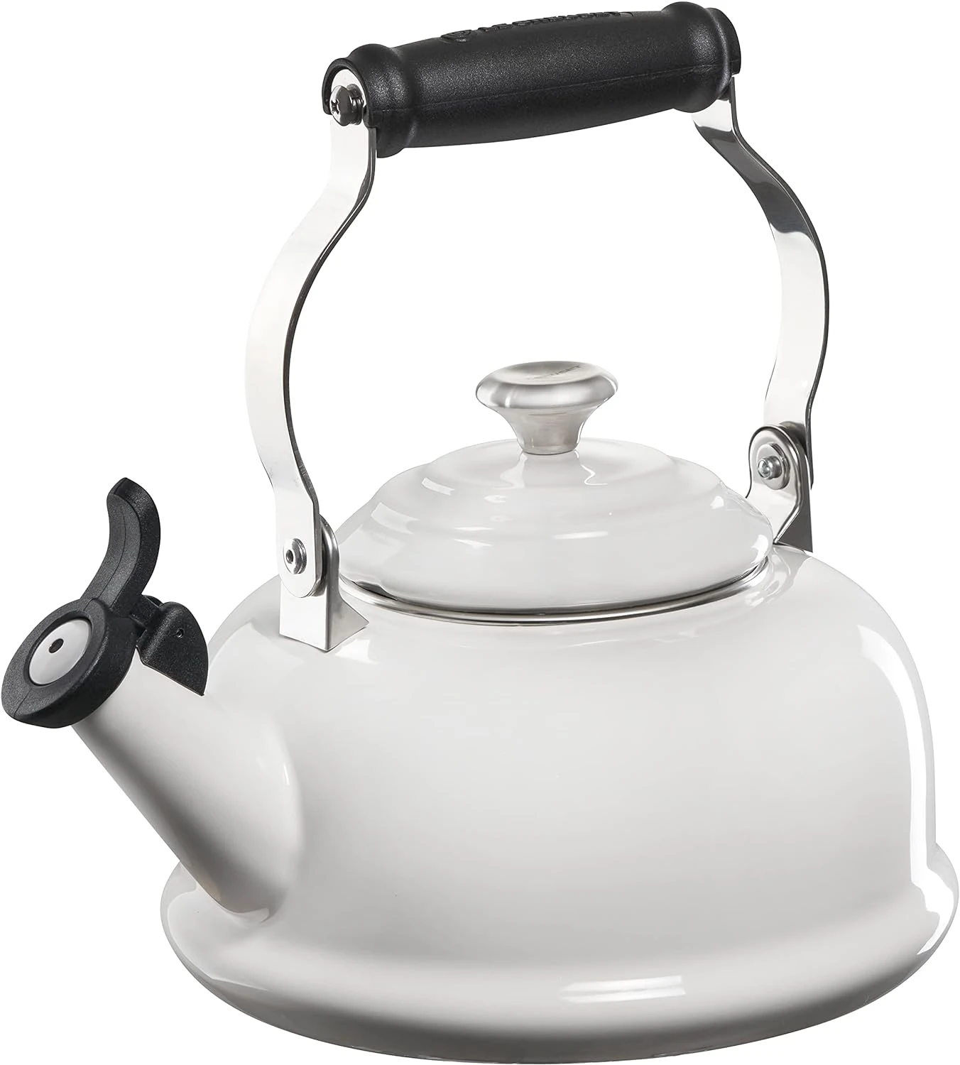 Le Creuset 1.7 Qt. Whistling Kettle W/Stainless Steel Knob - White 1 Le Creuset 1.7 Qt. Whistling Kettle W/Stainless Steel Knob - White