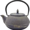Ja By Frieling Arare Cast Iron Teapot With Stainless Steel Infuser 40 Oz - Blue/Gold