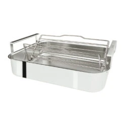 Cristel 3-ply Stainless Steel Roaster - 16" X 12" X 3"