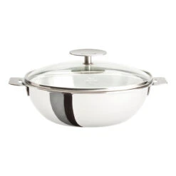 Cristel Casteline Removable Handle - 3 Qt Wok W/Lid