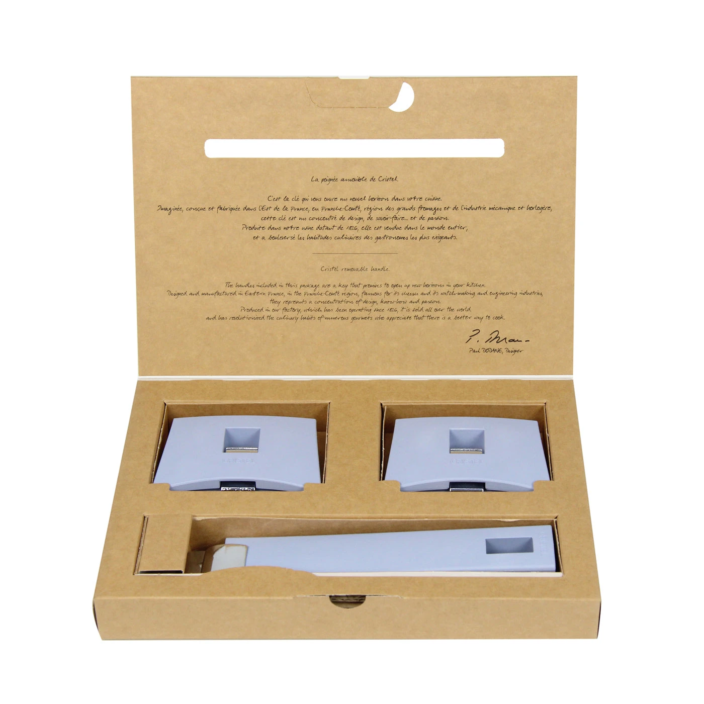 Cristel Mutine Removable Handle - Set Of 1 Handle + 2 Side Handles - Lavander 1 Cristel Mutine Removable Handle - Set Of 1 Handle + 2 Side Handles - Lavander