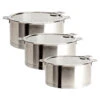Cristel Strate Removable Handle - Set Of 3 Saucepans W/Lids