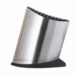 GKB-52 - Global GKB-52 - 10 Slot Ship Shape Knife Block - Stainless Steel