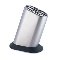 Global G-835/KB - 11-Slot Stainless Steel Knife Block