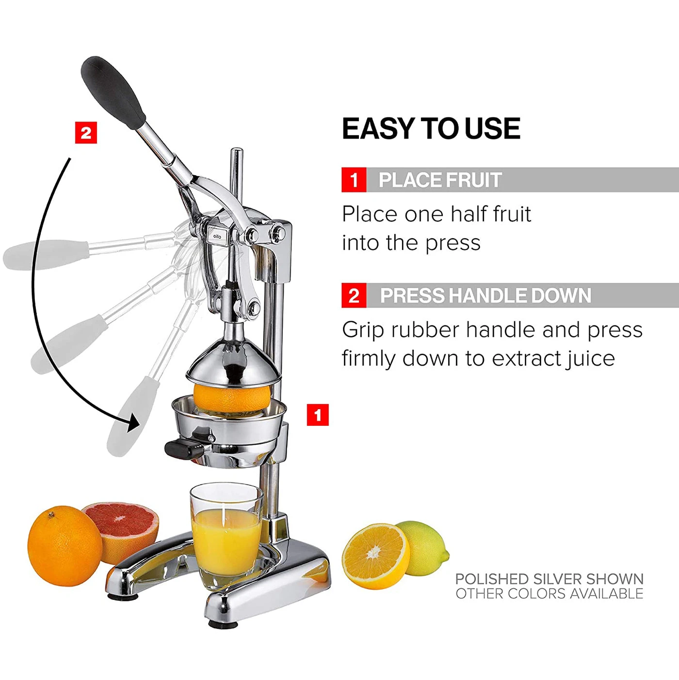 Cilio Commercial Grade Citrus Press -Silver Polished 3 Cilio Commercial Grade Citrus Press -Silver Polished - Image 3