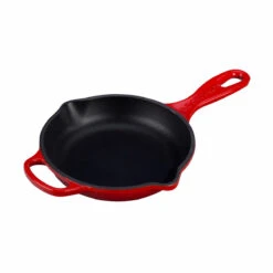 Le Creuset 6 1/3" (1/2 Qt.) Signature Cast Iron Handle Skillet - Cerise