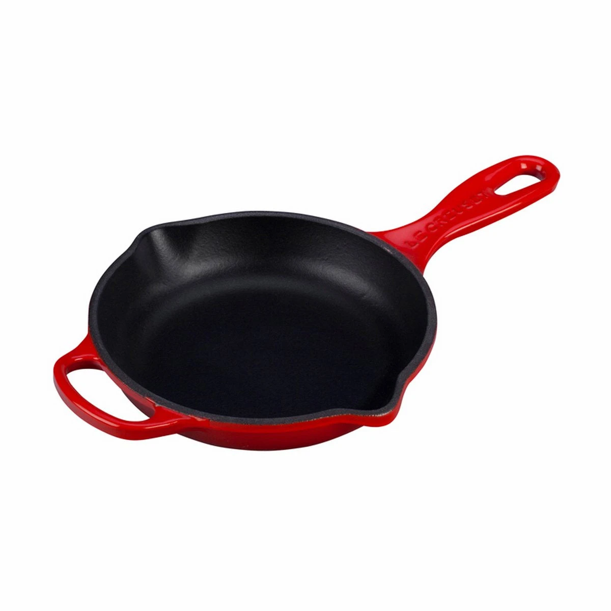Le Creuset 6 1/3" (1/2 Qt.) Signature Cast Iron Handle Skillet - Cerise 1 Le Creuset 6 1/3" (1/2 Qt.) Signature Cast Iron Handle Skillet - Cerise