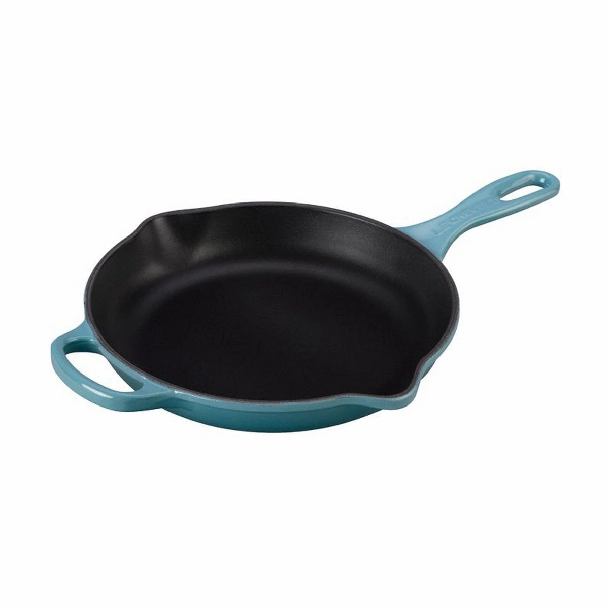 Le Creuset 9" (1 3/8 Qt.) Signature Cast Iron Handle Skillet - Caribbean 1 Le Creuset 9" (1 3/8 Qt.) Signature Cast Iron Handle Skillet - Caribbean