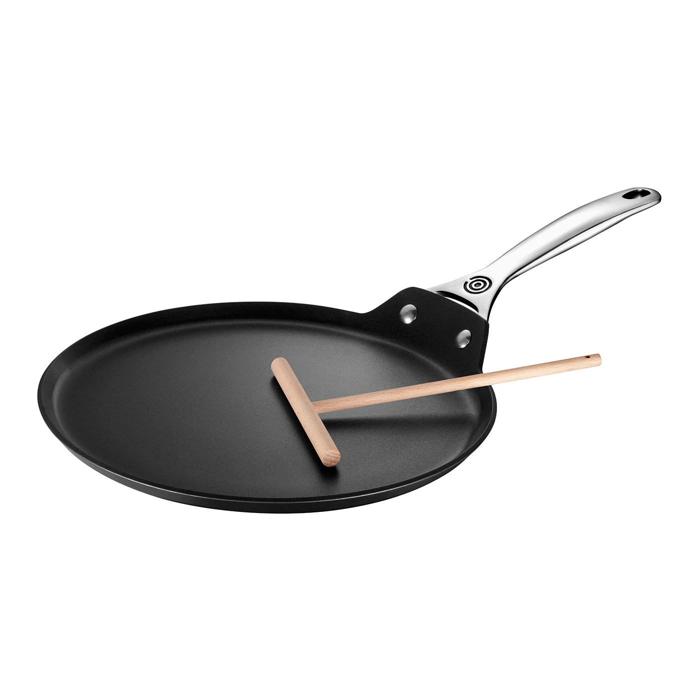 Le Creuset 11" Crepe Pan W/Rateau - Toughened Nonstick PRO 1 Le Creuset 11" Crepe Pan W/Rateau - Toughened Nonstick PRO