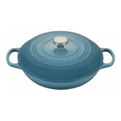Le Creuset Central 6 Le Creuset 3 1/2 Qt. Signature Braiser W/Stainless Steel Knob - Caribbean- Personalized Engraving Available