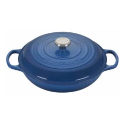 Le Creuset 3 1/2 Qt. Signature Braiser W/Stainless Steel Knob - Marseille- Personalized Engraving Available
