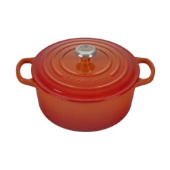 Le Creuset 2 Qt. Signature Round Dutch Oven W/Stainless Steel Knob - Flame