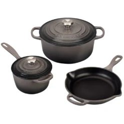 Le Creuset 5-Piece Signature Set W/Stainless Steel Knob - Oyster