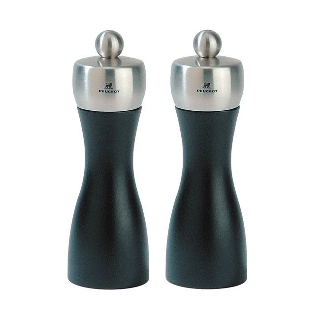 Peugeot Fidji Black Matte Pepper & Salt Mill Set 15cm/6" 1 Peugeot Fidji Black Matte Pepper & Salt Mill Set 15cm/6"
