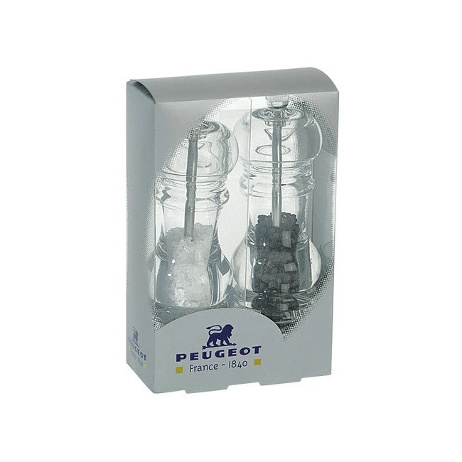 Peugeot Nancy Acrylic Pepper & Salt Mill Set 18cm/7" 1 Peugeot Nancy Acrylic Pepper & Salt Mill Set 18cm/7"