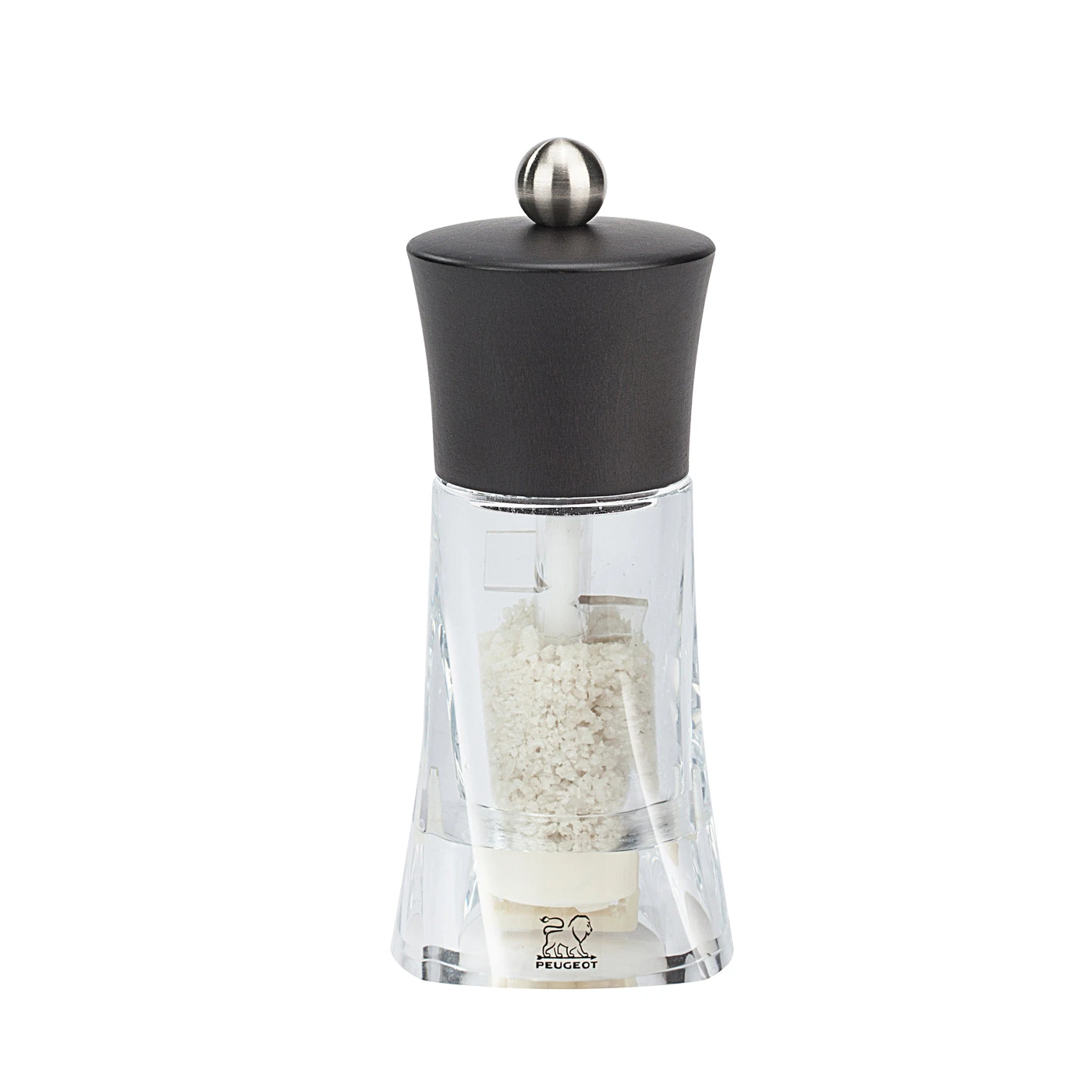 Peugeot Oléron Chocolate Acrylic Wet Salt Mill - 14cm/5.5" 1 Peugeot Oléron Chocolate Acrylic Wet Salt Mill - 14cm/5.5"