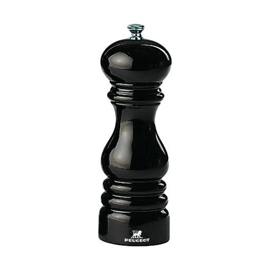 Peugeot Paris Classic Black Lacquer Pepper Mill 18cm/7" 1 Peugeot Paris Classic Black Lacquer Pepper Mill 18cm/7"
