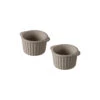 Revol Les Naturels Set Of 2 Ramekins - 4.5 Oz. - Sesame Grey