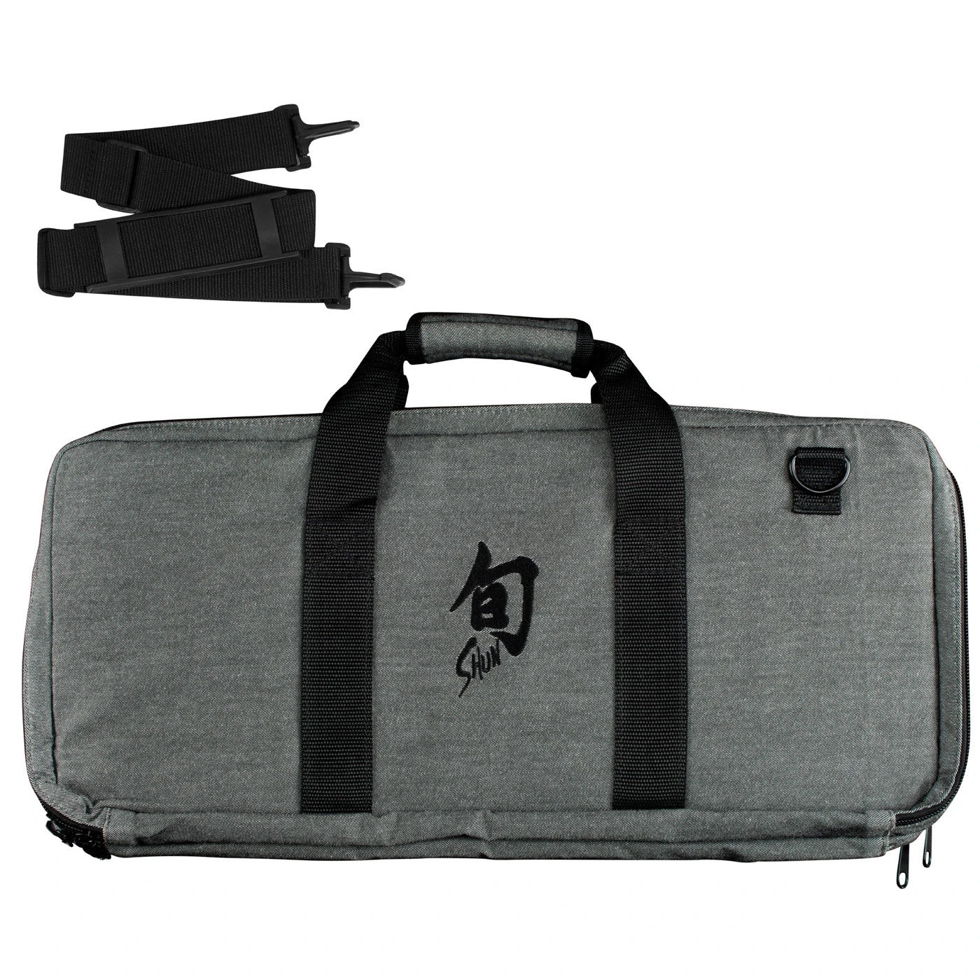 Shun - 20-Slot Knife Case - Grey W/Straps & Black Shun Logo 1 Shun - 20-Slot Knife Case - Grey W/Straps & Black Shun Logo