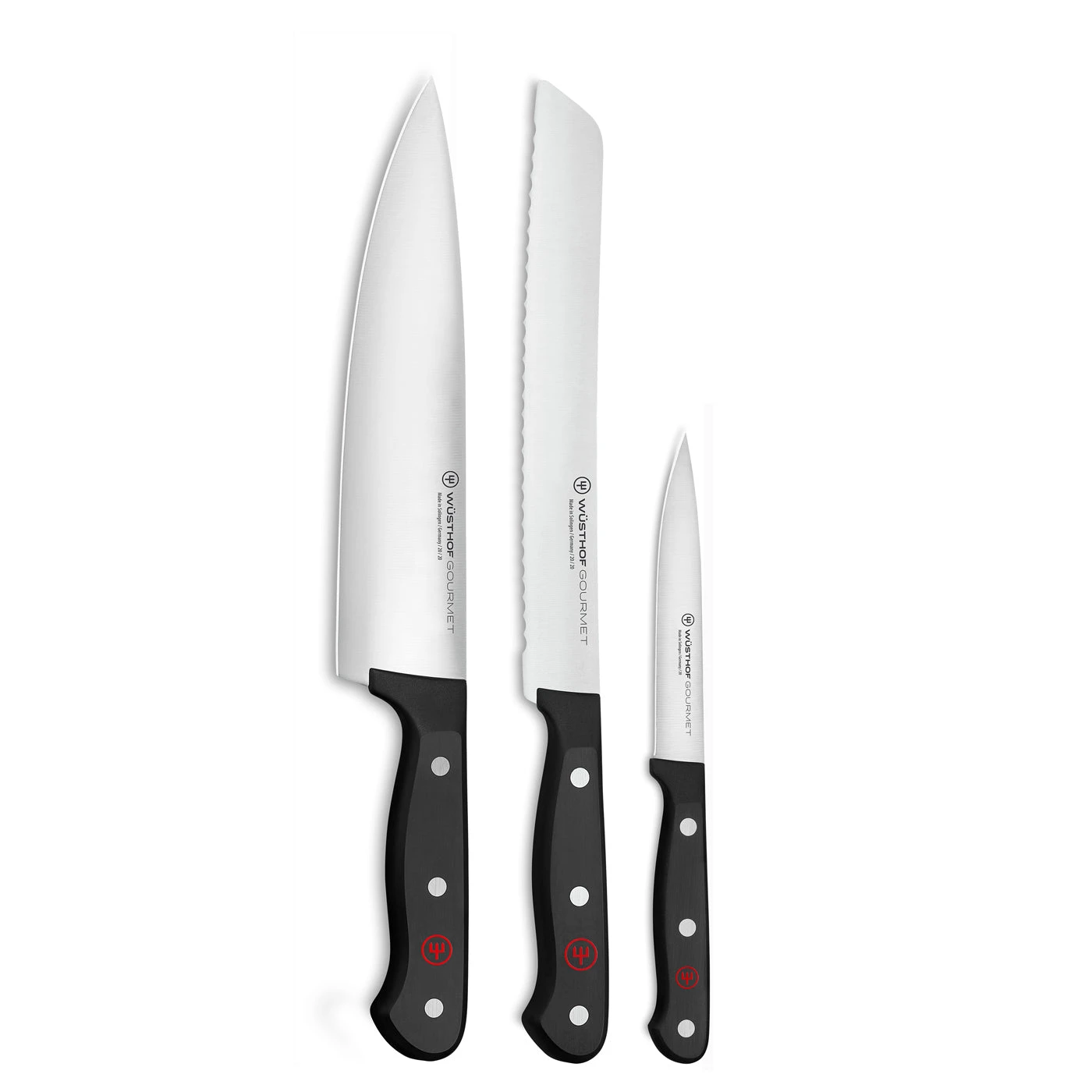 Wusthof Gourmet - 3 Pc. Starter Knife Set- Personalized Engraving Available 1 Wusthof Gourmet - 3 Pc. Starter Knife Set- Personalized Engraving Available