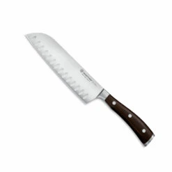 Wusthof Ikon Blackwood - 7" Santoku W/Hollow Edge
